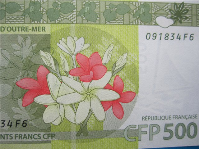 Изображение Плюмерии на банкноте