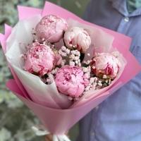 5 Нежных Пионов