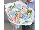 Нежный букет с розами , эустомой и гортензиями «АРИЭЛЬ» Нежный букет с розами , эустомой и гортензиями «АРИЭЛЬ»