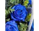 Синие Розы в Корзине "Сияние Ночи"