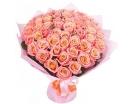 Букет из персиковых роз "Сокровенная Мечта"