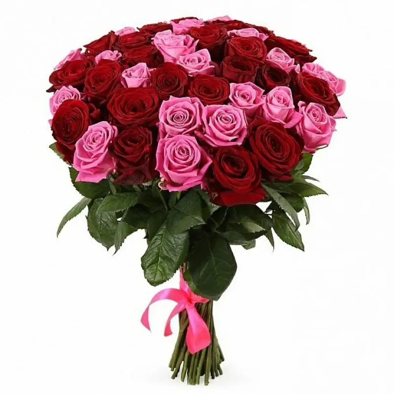 Букет из 25 Красно-Розовых Роз купить в Москве - Цены на букеты с доставкой