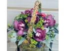 Корзина цветов с Орхидеями "Счастливчик"